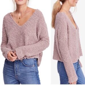 Free People Popcorn Cropped Sweater